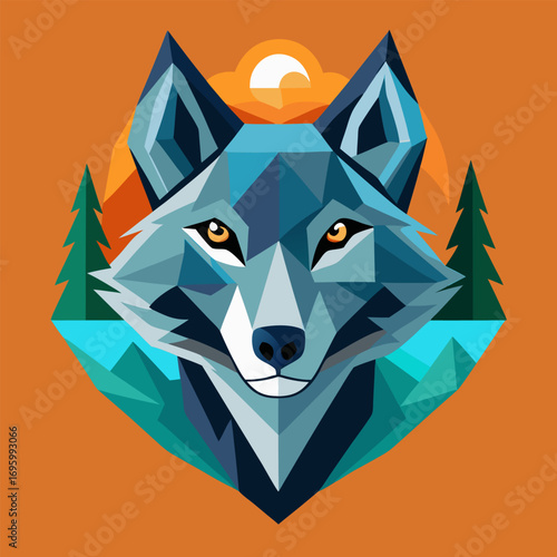 wolf head vector illustration