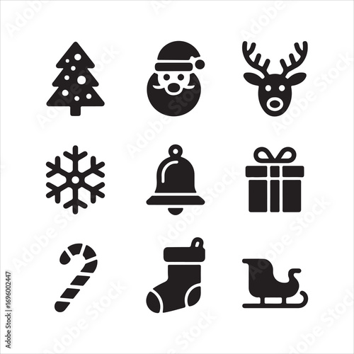christmas icons set