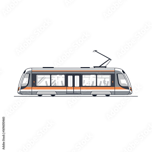 high-speed electric train, logo design illustration