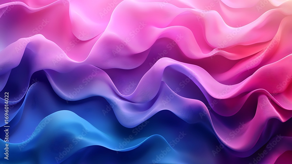 Obraz premium Fantasy flowing gradient waves wallpaper high resolution picture