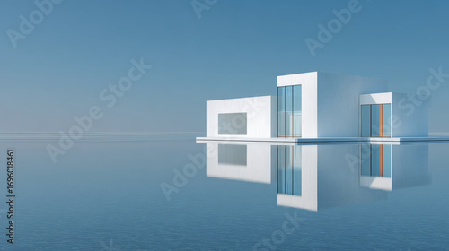 Modern Building on the Water