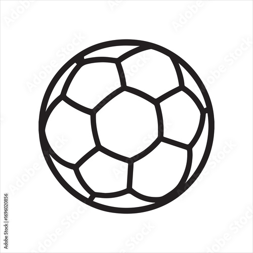 Handball outline icon vector