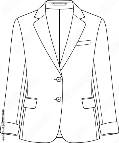 Black and white suit jacket outline