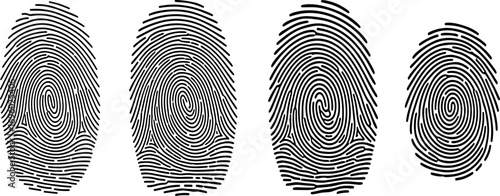 Set fingerprint scanning icon sign – stock Fingerprint scanning icon sign
