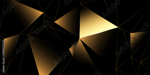 Abstract Elegant diagonal striped yellow background Digital background polygon ,gold hexagon. Vector