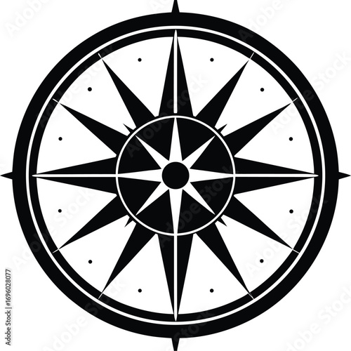 compass rose  vector on transparent background