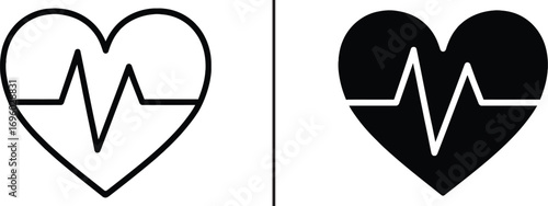 Heartbeat of Wellness: Two distinct heart icons showcase the essence of life, health, and the vital rhythm within, evoking a sense of wellness and vitality. 