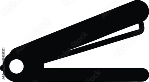 A Silhouette Vector Graphic Depicting a Modern Stylized Stapler in a Clean Black and White Design Ideal for Office Supplies or Stationery Related Projects