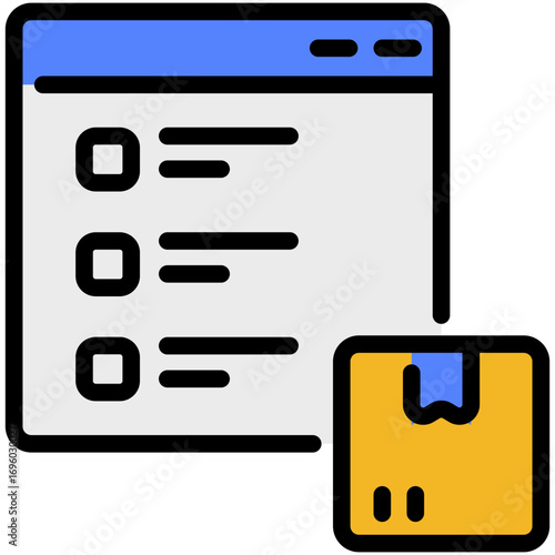 business product filled line icon