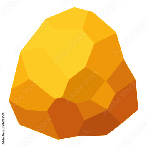 gold natural mineral source flat color vector illustration template design