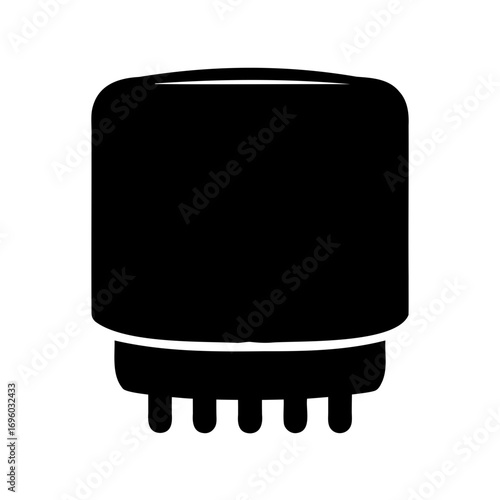 Black and white drawing of an electronic tube valve amplifier component