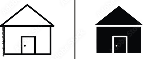 Contrast Homes: A graphic representation showcases the simplicity of residential architecture, illustrating the stark contrast between light and shadow.