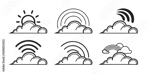 cloud-horizon-glow-layers---icons-set---6-minimali