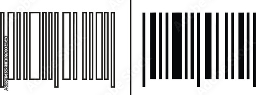 Barcodes on a White Canvas: This graphic offers a clear and modern view of the universal bar code, ideal for various product design scenarios. 