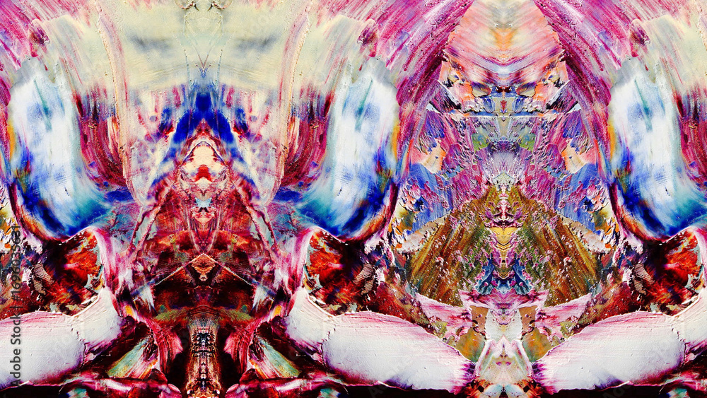 Fototapeta premium Abstract art background . Hand painting artwork on canvas .