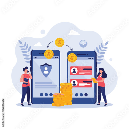Secure mobile money transfer application connecting people digitally for financial transactions worldwide