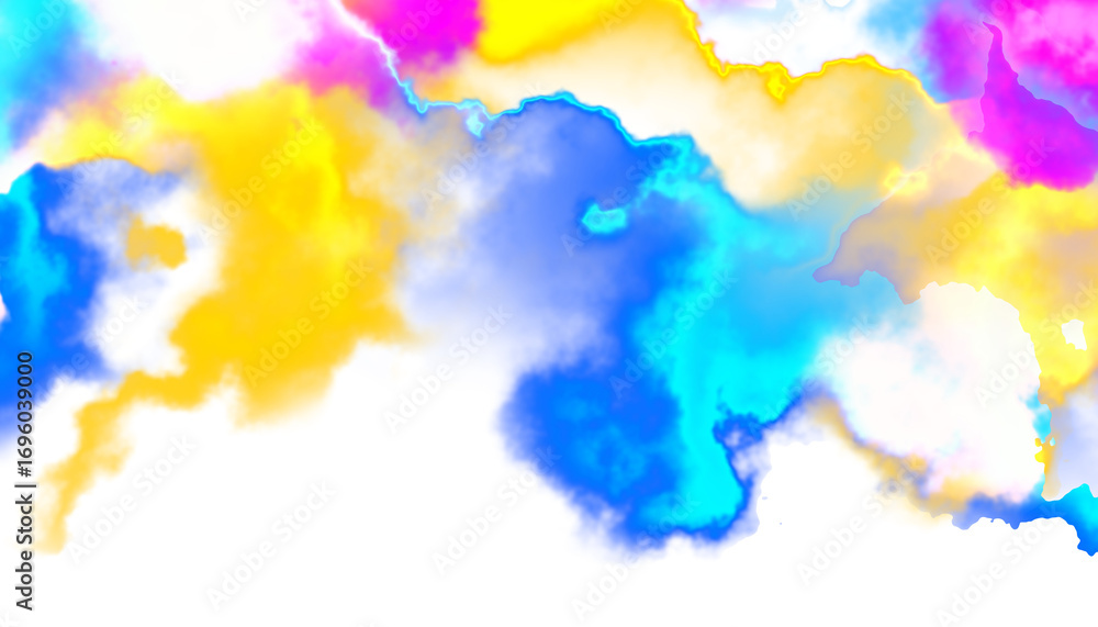 Obraz premium colorful smoke cloud fog dust isolated on transparent background. Colorful smoke smog misty fog steam explosion special effect. Smoke texture