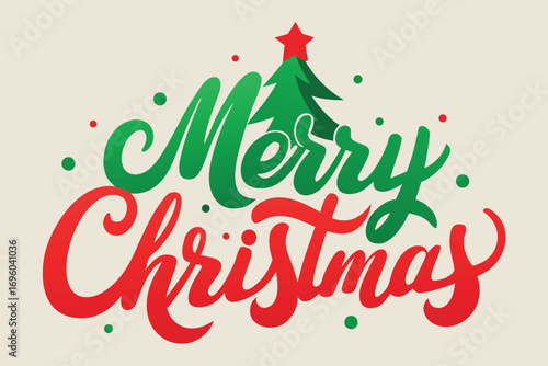 A sign that says merry christmas on it vector