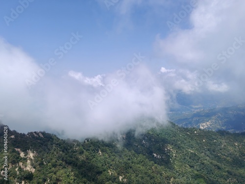 clouds over the mountains