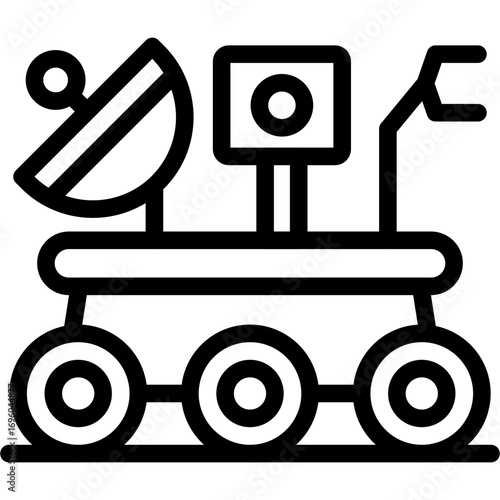Mars Rover Icon Vector Element