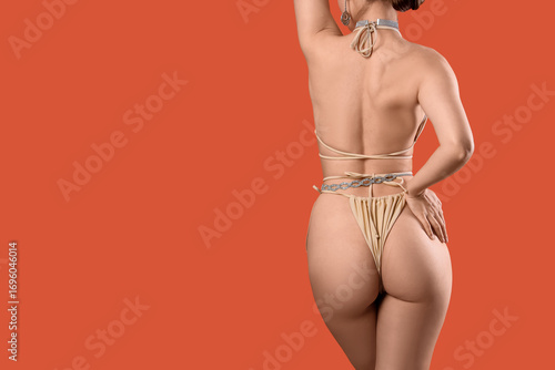 Beautiful young woman in st...