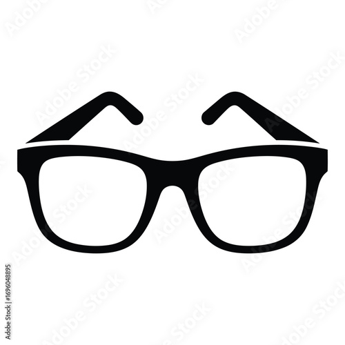 Vector art of black hipster glasses