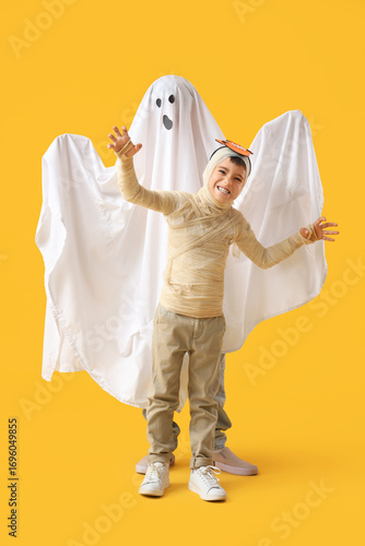 Boys dressed for Halloween ...