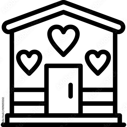 House With Hearth Icon Vector Element