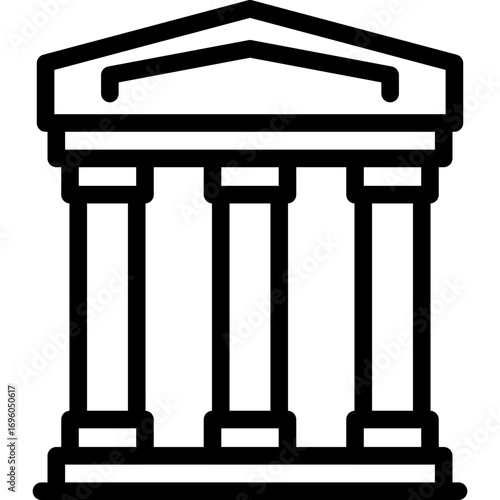 Museum facade Icon Vector Element
