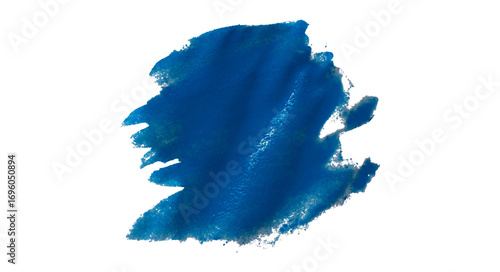 Blue watercolor composition on transparent background. Hand drawn brush strokes and texture. Abstract brush strokes. Liquid ink pattern.