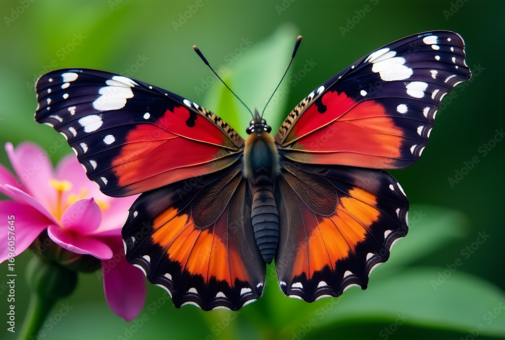Fototapeta premium butterfly on a flower