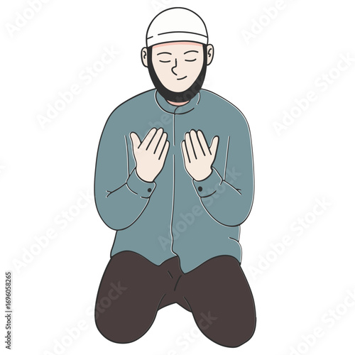 Muslim man praying