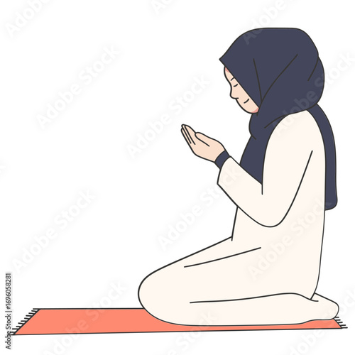 Muslim woman praying