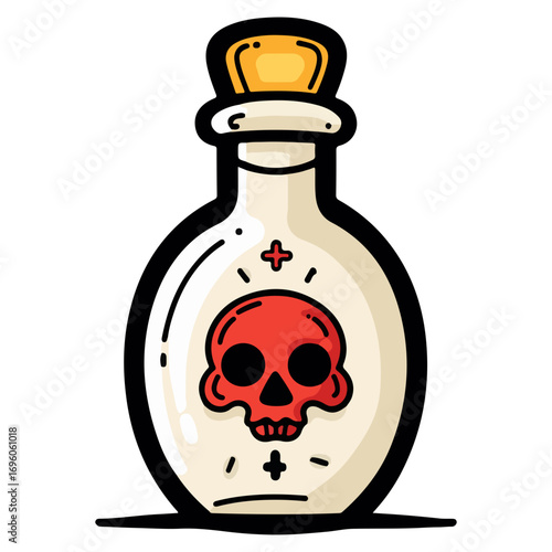 poison bottle, halloween, festival, vector, transparent background, bottle, isolated, container, object, chemical, traditional, ornament, decoration, ancient, icon, culture, pottery
