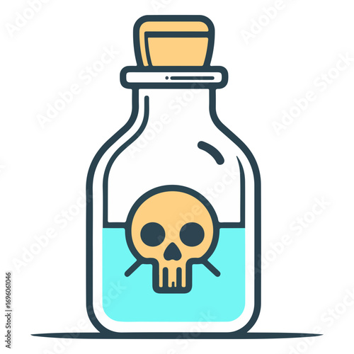 poison bottle, halloween, festival, vector, transparent background, bottle, isolated, container, object, chemical, traditional, ornament, decoration, ancient, icon, culture, pottery