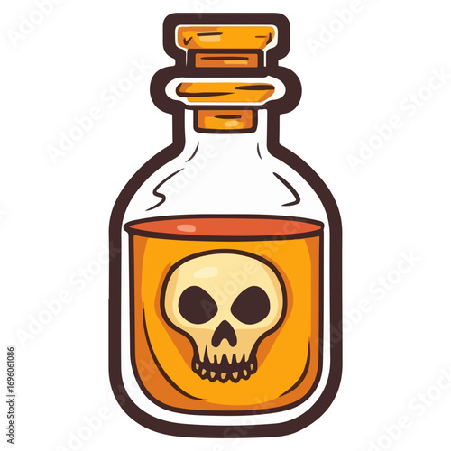 poison bottle, halloween, festival, vector, transparent background, bottle, isolated, container, object, chemical, traditional, ornament, decoration, ancient, icon, culture, pottery