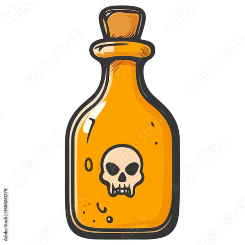 poison bottle, halloween, festival, vector, transparent background, bottle, isolated, container, object, chemical, traditional, ornament, decoration, ancient, icon, culture, pottery