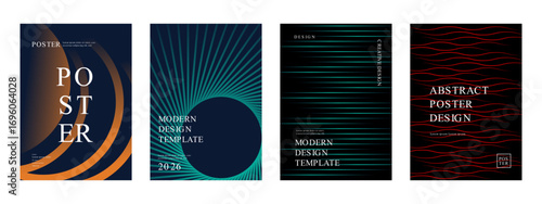 Modern Poster Design Templates  Abstract  Geometric Style for 2026