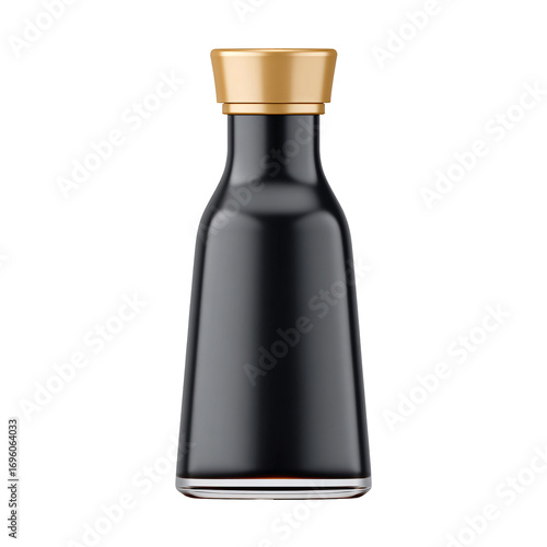 Isolated oyster sauce bottle icon on a transparent for culinary design