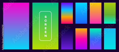 Colorful Screen Designs  UI Gradient Set
