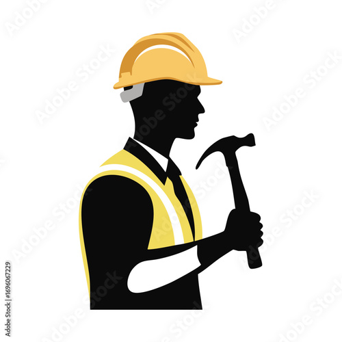 Construction worker silhouette