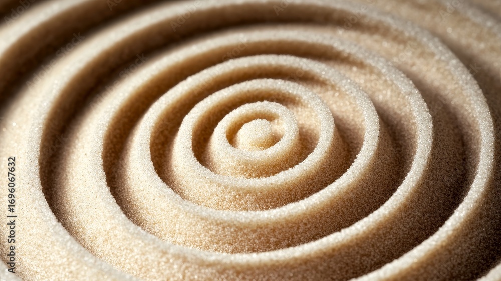 Naklejka premium Abstract Desert Calmness with Swirling Sands and Serene Beige Ground Structure Pattern Design