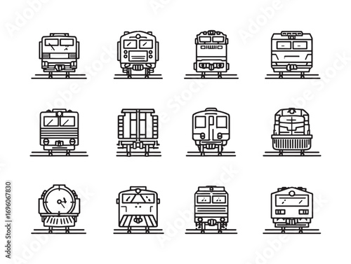 Freight train ultra minimalist train illustration