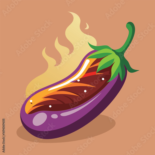 Grilled eggplant. smoky and delicious.
