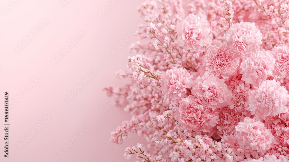 Fototapeta premium Pink Flowers Blossom Bouquet Spring Floral Background
