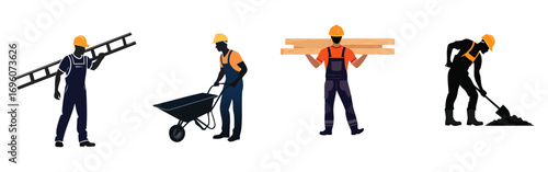 Construction Workers with Equipment