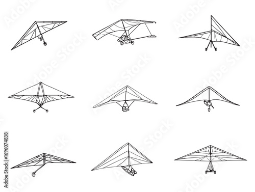 Hang Glider Adventure Air Sport Illustration Icon