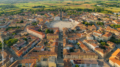 aerial view of palmanova italy