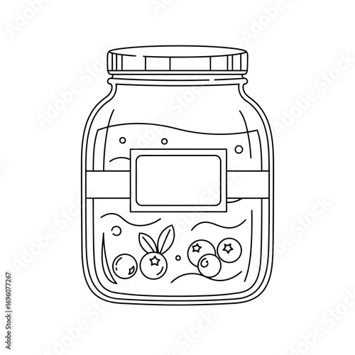 vector illustration of a jar