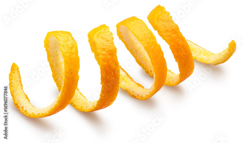 Bild auf Leinwand Sweet and aroma orange zest on white background